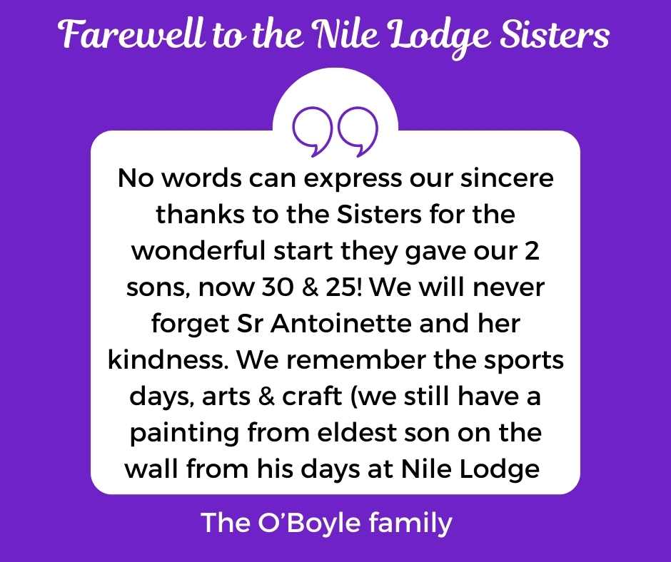 FAREWELL TO THE NILE LODGE SISTERS