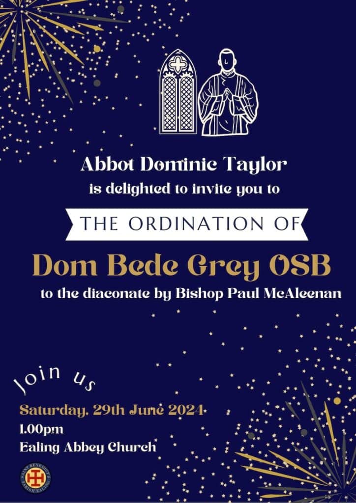 Dom Bede Ordination poster 1